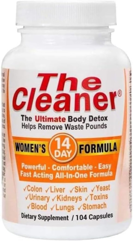 The Cleaner Women's 14_Day Formula Supplement, 104 Capsules, Powerful, Comfortable, Easy and Fast Acting Formula