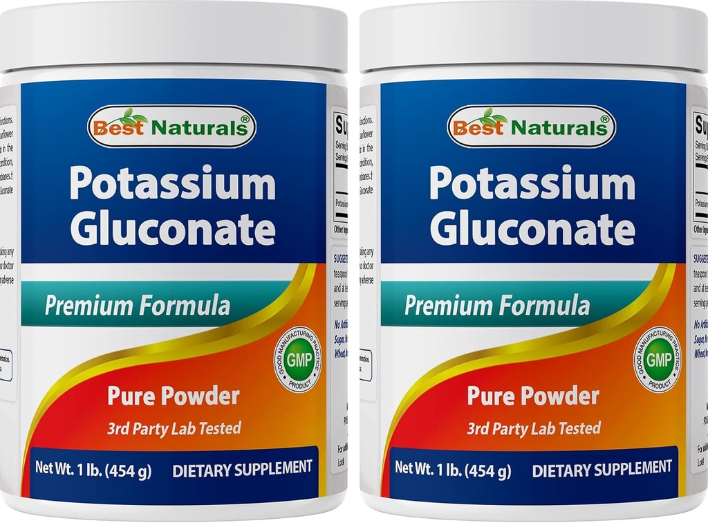 Best Naturals Kalium Gluconaat 1lb Poeder (1 LB (verpakking 2))