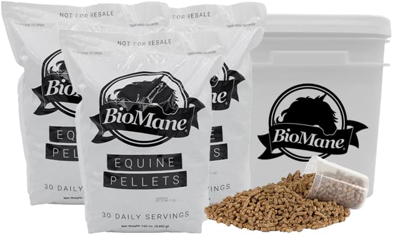 BioMane Equine Pellets- 90 Day Supply (Hair Nutrition Supplement voor paarden)