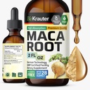 BIO KRAUTER Maca Root Liquid Drops - Maca Root Tinctuur - Vegan, Sugar & Alcohol Free Extract 2 Fl.Oz.