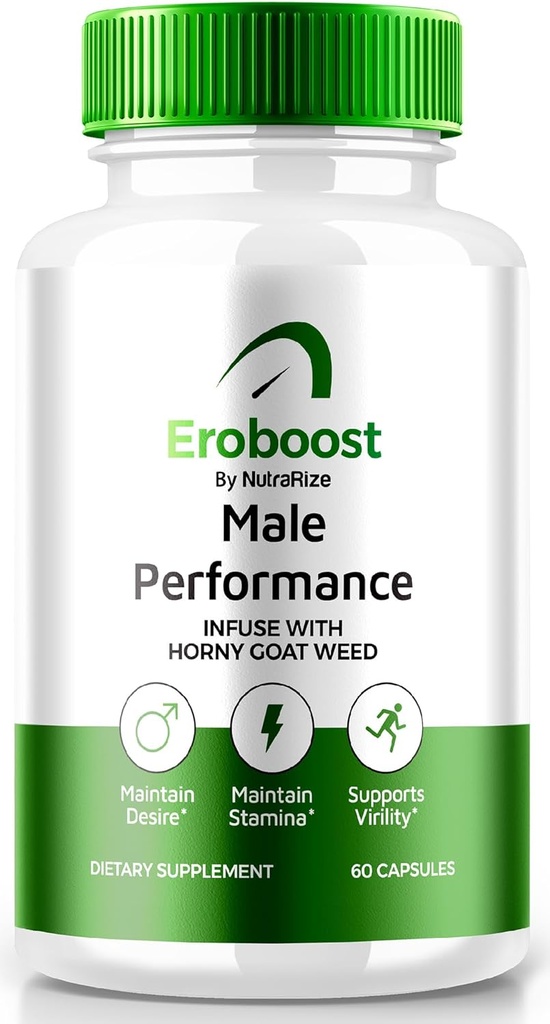 Eroboost supplement voor mannen, Eroboost mannelijke supplement, dagelijkse voeding ter ondersteuning van piekprestaties en algemene welzijn, Officiële Ero Boost Formule Reviews (60 capsules)