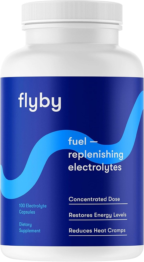 Flyby Electrolyte vervangingstabletten - Pillen en capsules voor snelle rehydratatie, herstel, Keto en krampen - Zouten, Magnesium, Kalium, Natrium - Paleo, Keto en Vegan Friendly - 100 Capsules