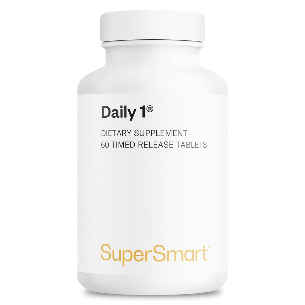 Supersmart - Sortie quotidienne 1® chronométrée - Supplément multivitamine pour les femmes et les hommes - avec BioPQQ®, Vitamine A, B, C, D & E, Biotine, Quercetin & Fisetin