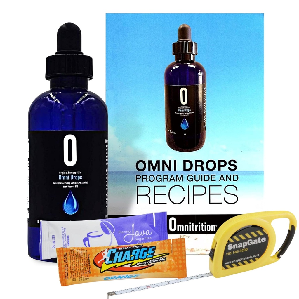 Omni Drop Program , Authentic Omnitrition - Basic Bundle Inclusief*** 4 oz Bottle Omni Drops met vitamine B12 programma gids, monsters en een Snapgate 10 Ft. Carabiner Tape maatregel