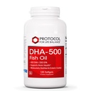 PROTOCOL VOOR LIFE BALANS DHA-500 - DHA 500mg & EPA 250mg - Fish Oil Supplement - Brain Health & Support - Easy Digestie - Non-GMO & Halal - 120 Softgels