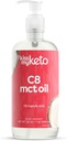 Kiss My Keto MCT Oil C8 – 32 oz Pure C8 MCT Oil Keto Carburant – Bouteille avec pompe – Acide caprylique élevé – Keto Pure MCT CoconutHuile Cerveau Carburant – Coconut liquide MCTOil Pure