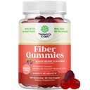 Fiber Gummies for Adults - Chicory Root Supplement with Prebiotic Support for Gut & Dispatitive Health - Oplosbare digestie Capsules for Moomach Regulation & Immune Aid - Sugar Free & Vegan - 120 Tel.