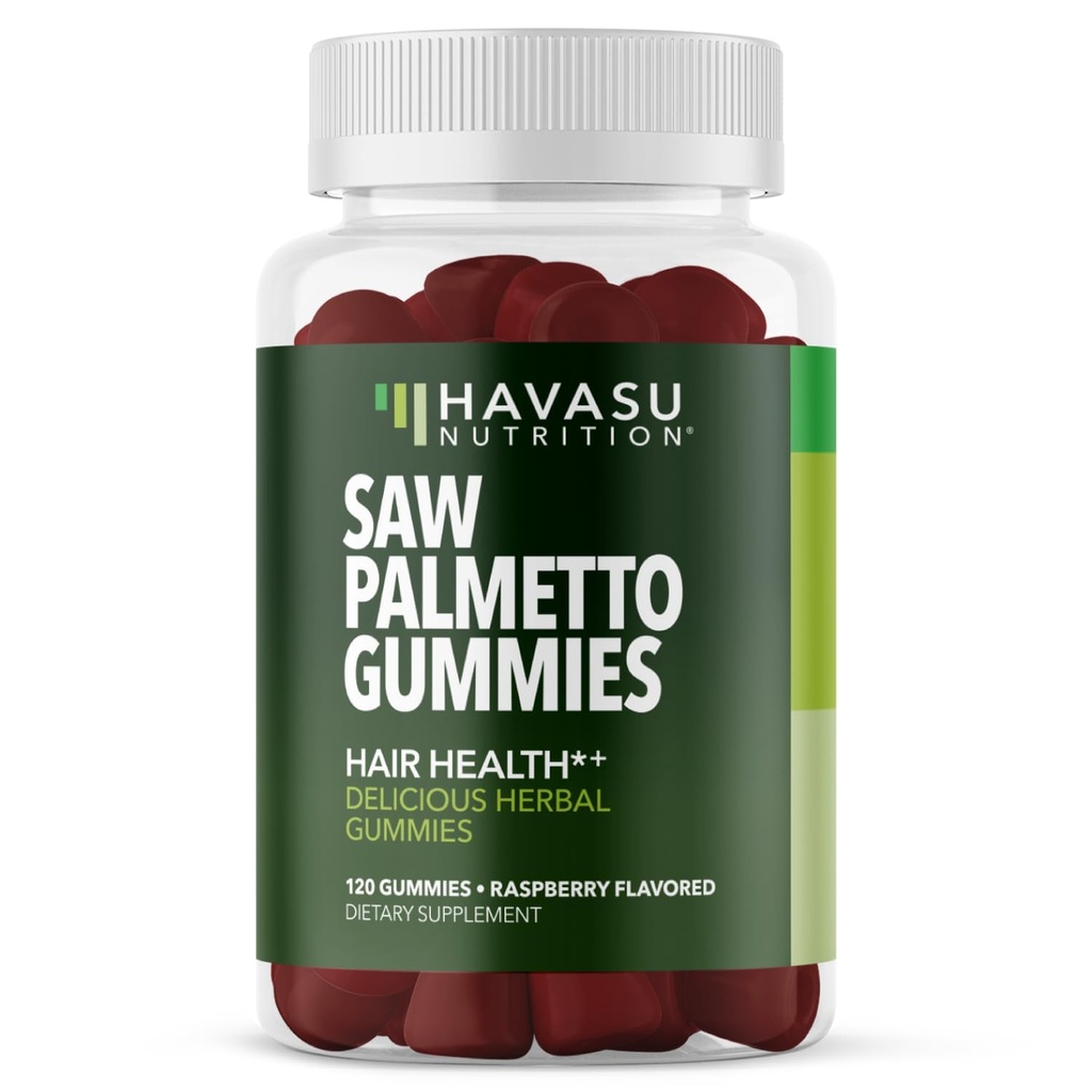 Zag Palmetto voor mannen Gummies - DHT Blocker supplement voor haar gezondheid en man patronen Balding - 120 Tellen - Ondersteunt Scalp en Prostaat Wellness - Raspberry Flavor - Vegan, Non-GMO, 2 maand aanbod