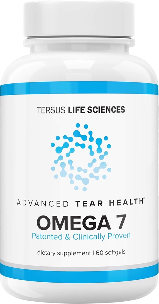 Cardia 7: Tear Health - 60 Telling - Advanced Dry Eye - Omega7 Natural - Assists with Dry Eye, Tear Quality and Soothes Irritatie
