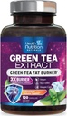 Pilules d'extrait de thé vert - 98% EGCG normalisé 1300mg 3X Force pour l'énergie naturelle - Supports Coeur et Antioxydant Santé Supplément de soutien à base de plantes et immunitaires Polyphénols et Catéchines - 120 Capsules