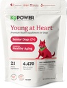 K9 Power Young bij Heart Senior Hond Multivitamine 1 lb Advanced Supplement voor Senioren Ondersteunt Hersenen, Hart, Visie, Gezamenlijke Gezondheid en Mobiliteit