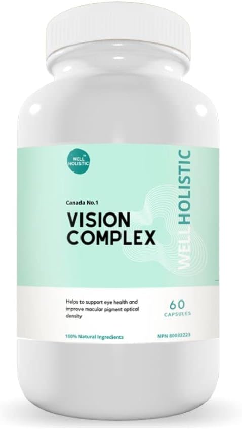 Vision Complex 60 Capsules - Eye Vitamin & Mineral Supplement, Contains Lutein, Vitamin C, Quercetin, Bilberry & Citrus Bioavonoids