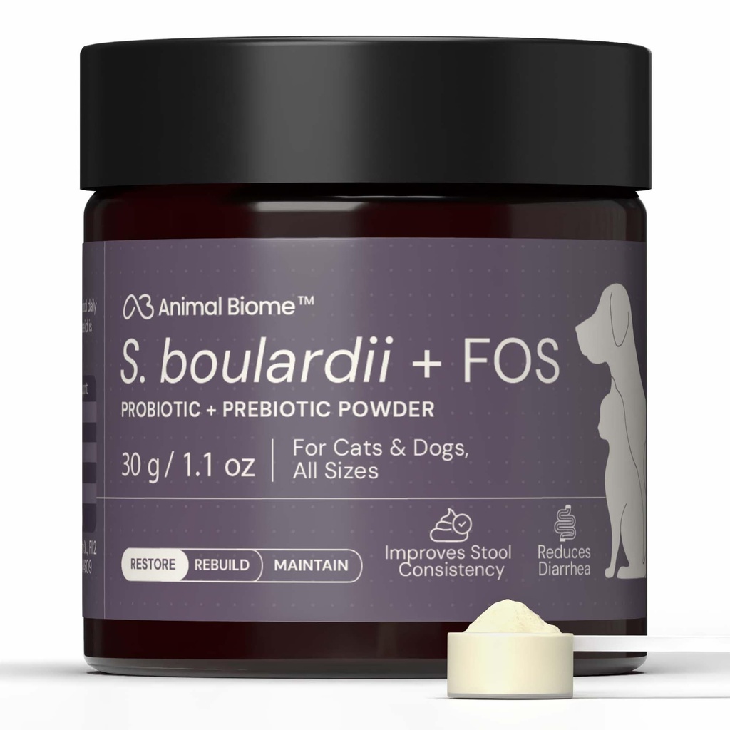 AnimalBiome S boulardii + FOS voor katten en honden Probiotic Prebiotic - 30g