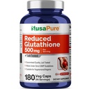 NusaPure Verminderde Glutathion 500mg 180 Veggie Capsules (Vegan,Non-GMO) L-Glutathione
