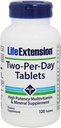 Life Extension Two-Per-Day Tablets Super-Potent Multivitamin & Mineral Supplement 120 Tablets