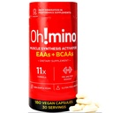 Oh!mino Essential Amino Acids Supplement. Capsules met cafeïne. Alle 9 EAA's, BCAA's en de perfecte Amino voor workouts, Amino Energy, en om spieren te bouwen en sneller te herstellen.