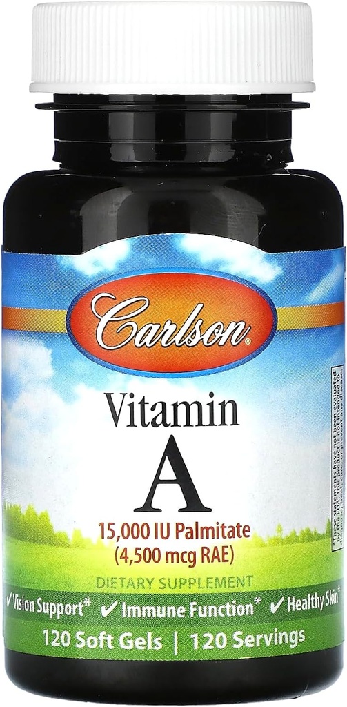Carlson Labs Vitamine A Palmitate, 15000 IE, 120 Softgels