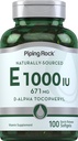 Piping Rock Vitamine E 1000 IE Softgel Capsules 
