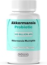 Akkermansia Muciniphilia Probiotic 500 Billion AFU for Gut Health, for Immunity, Green Tea, Chromium, Vitamine D & Vitamin B12, 60 Capsules