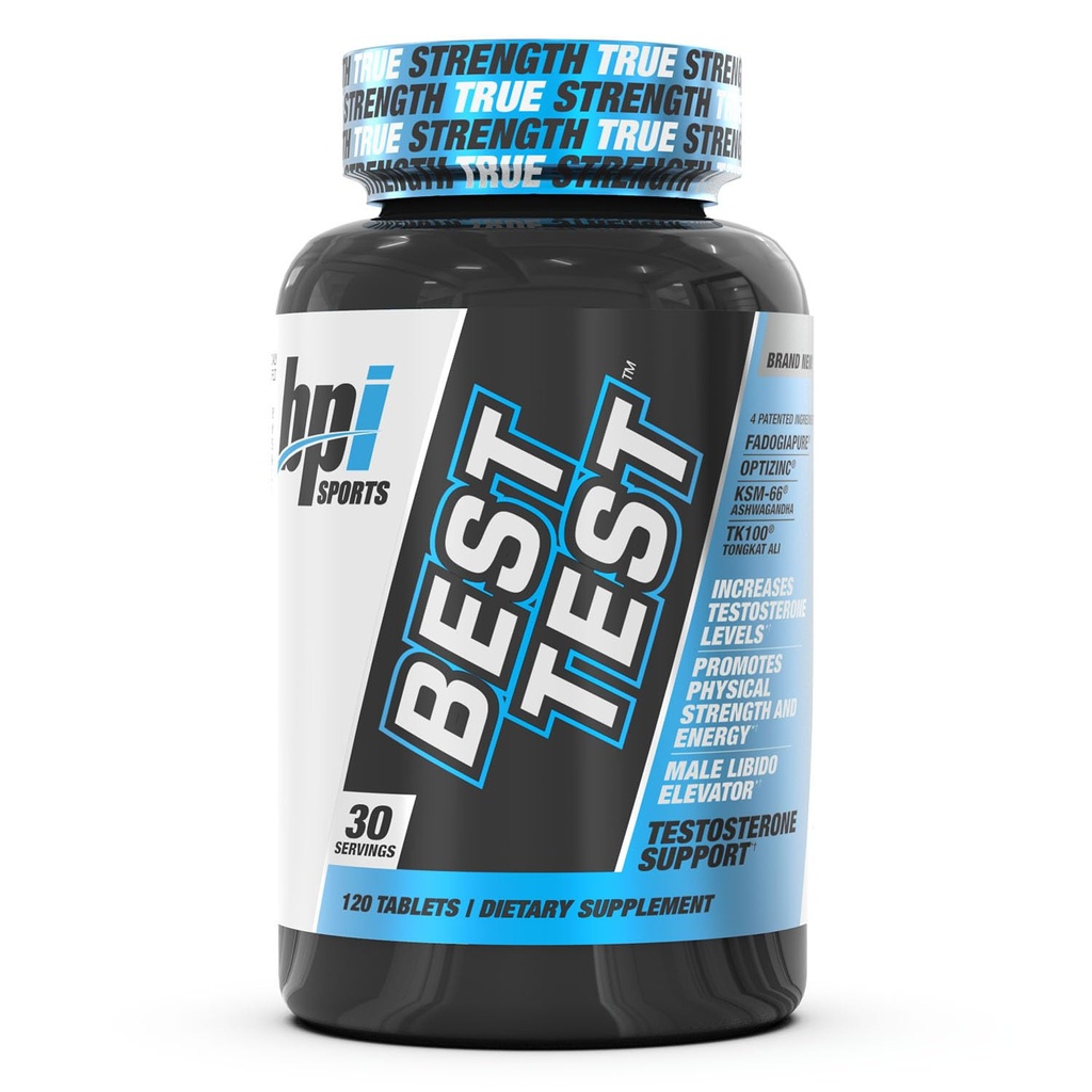 BPI Sports meilleur test - Testostérone Booster pour les hommes - Récupération musculaire et soutien du métabolisme, supplément de testostérone naturelle pour les hommes, améliore l'endurance, l'énergie et les performances - 30 services