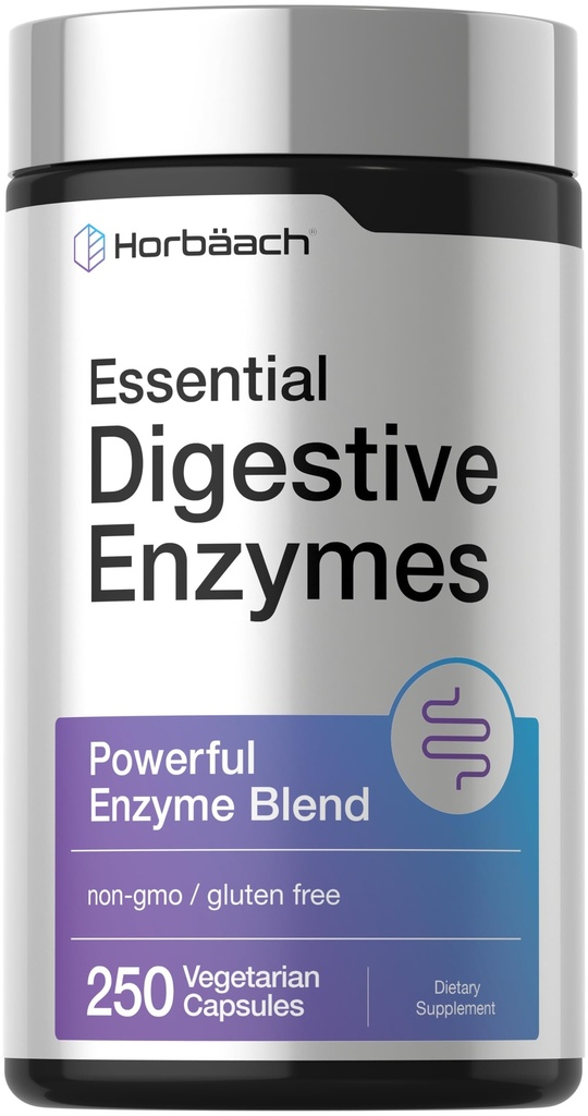 Horbäach Essentiële Digestieve Enzymen 250 Capsules 