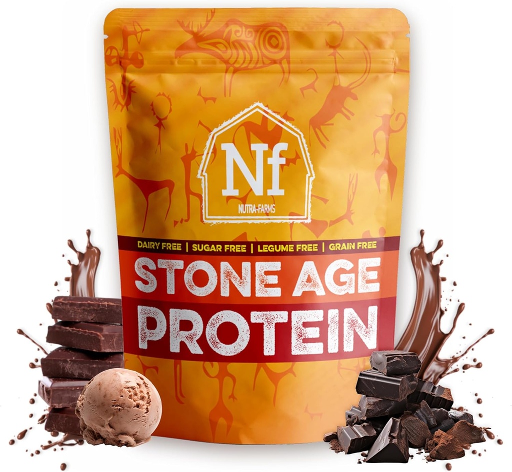 Nutra Farms Stone Age Proteïne Glutenvrij Egg Wit Proteïne Poeder Egg Wit Poeder Dairy Free, Sugar Free & Gut-Friendly 