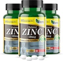 America Medic & Science Chélaté Zinc 50 mg suppléments (3 Pack de 60 comprimés) Immune booster et puissant antioxydant pilules pour les adultes hommes et les femmes