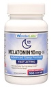 Wonder Laboratories Chewable Melatonine 10mg + B6 Fast Solution helpt u om sneller te slapen, blijf langer slapen