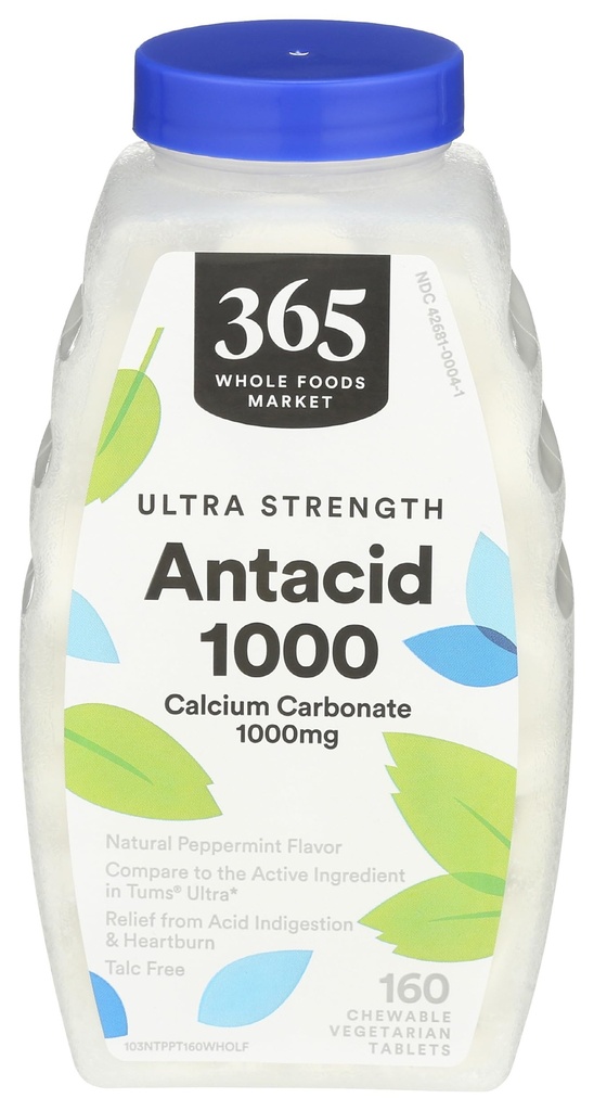 365 by Whole Foods Market Ultra-Strength Pepermunt Antacidum, 160 CT