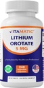 Vitamatic Lithium Orotate 5mg, 240 Veggie Capsules, Non-GMO, Glutenvrij.