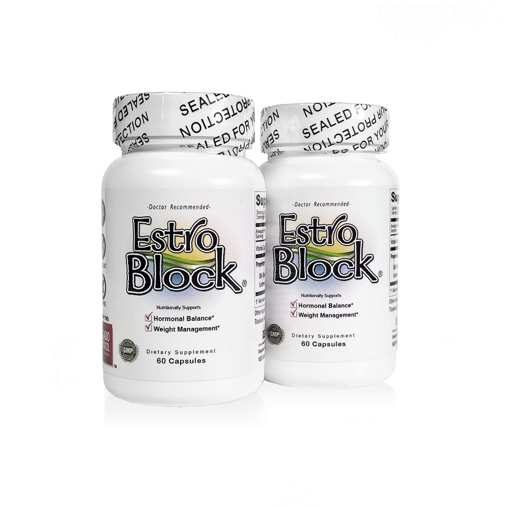 Estroblock - 2-pack 120 capsules Totaal - DIM & Indole 3-carbinol voor natuurlijke hormonale hormoonbalans, Acne - antitoxische oestrogeen-amomataseremmer Blocker. Vegan,Soy-free, zuivelvrij, non-GMO (2)