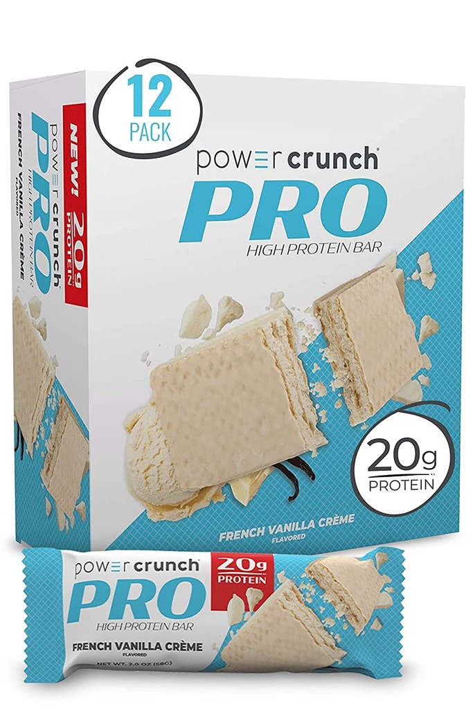 Power Crunch PRO, Franse Vanilla Crème, 2 Ounces (12 Graaf)