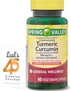 Spring Valley Turmeric Curcumin Supplement Bundel met Lual's 45 Diabetes Decoded 