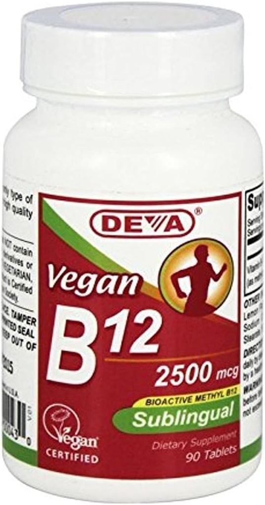 Deva Vegan Vitamins B12 Sublingual, 90 Count