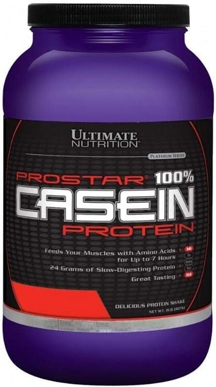 Ultimate Nutrition Prostar Micellar et hydrolysé en poudre de protéines de caséine - Sans gras croissance musculaire de nuit et récupération avec BCAAs, 2 livres, chocolat