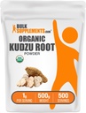 BulkSupplements.com Biologische Kudzu wortelpoeder - Biologische Kudzu wortelsupplement, kruidensupplement - Glutenvrij - 1g per portie, 500g (1.1 lbs) (verpakking van 1)
