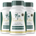 (Paquet officiel 3) Tropislim, Tropislim Toutes les Caraïbes naturelles Flush, Supplément perte de poids, Tropislim Slim Capsules pour femmes, Mode de vie sain + Leaner Physique, Tropical Reviews (180 Capsules)