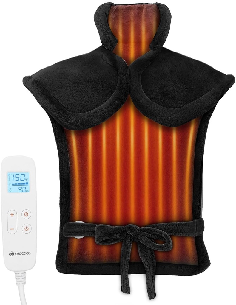 FSA in aanmerking komende items alleen lijst verwarmingspad, CooCo HSA Store in aanmerking komende warmtekussen voor nek en schouders en rug, grote verwarmde pad w/6 warmte-instellingen, auto-off