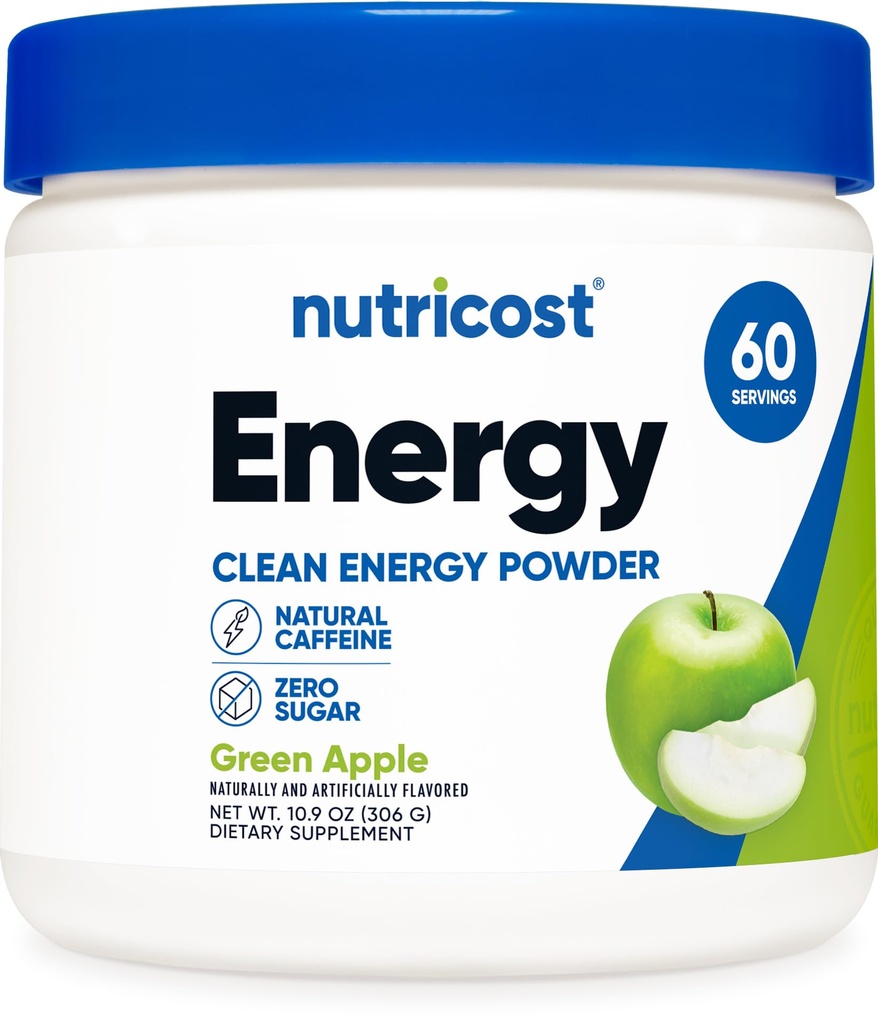 Nutricost Energy Complex (Pomme verte) (60 portions) - Poudre d'énergie propre, 300g Complément alimentaire