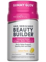NeoCell Hair, Skin and Nails Beauty Builder with Collageen, Biotin and Vitamin C, Includes Antioxidants, Gummy, Lemon, 60 Telling, 1 Fles