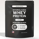 Poudre hydrolysée de protéines de lactosérum - concentré de protéines de lactosérum non aromatisé Hydrolat, poudre de protéines pures - sans gluten, 24g de protéines par portion, 1 lb (paquet de 1)