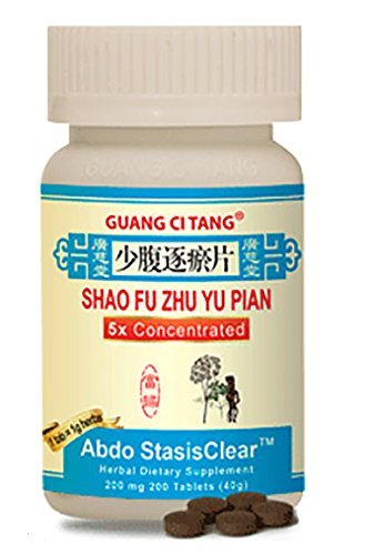 Abdo Stasisclear Alle natuurlijke Chinese kruiden Guang Ci Tang supplement Shao Fu Zhu Yu Pian tablet pil door Guang Ci Tang