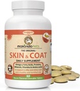 Skin and Coat Supplement with Fish Oil and Omega 3 for Dogs and Cats - Honden Itch Relief Pet Supplement for Shedding, Dry Itchy Skin and Allergies - Honden Allergie Treatment Vitaminen (60 Tabs)