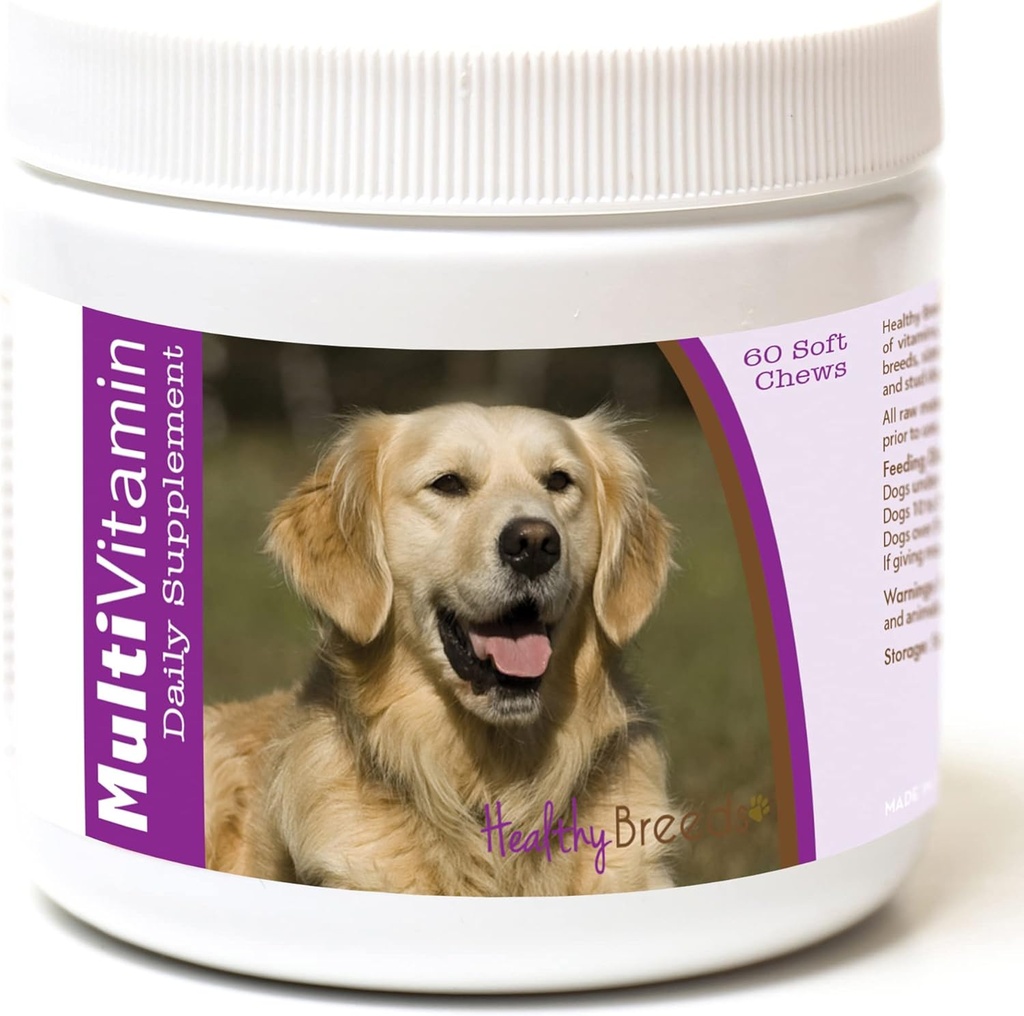 Healthy Breeds Golden Retriever Multi-Vitamin Soft Chews 60 Count
