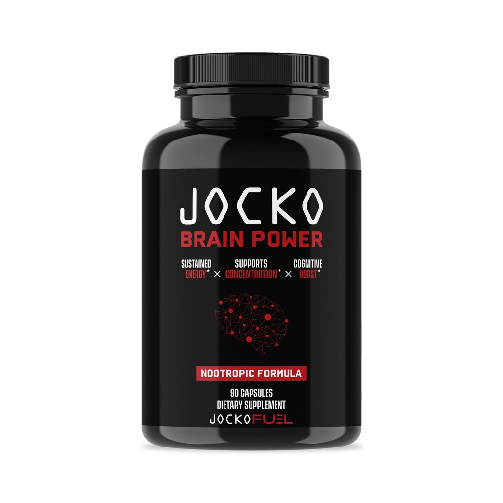 Jocko Fuel Brain Power - Nootropic Dietary Supplements for Memory & Focus wiht L Theanine, L Carnitine- Energy & Focus Supplement (90 capsules)