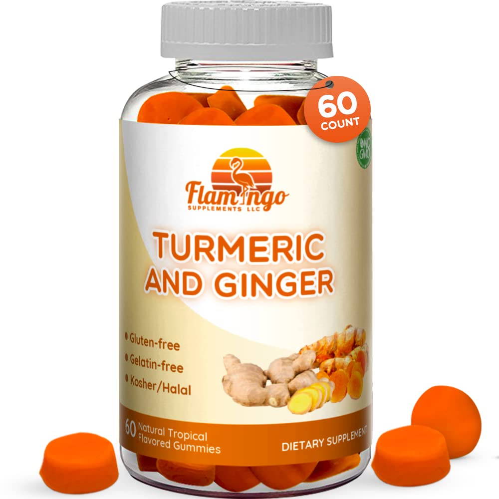 Curcumin curcumin et gingembre à croquer pour adultes et enfants. Vegan Friendly, Kosher & Halal, sans gluten, sans OGM.