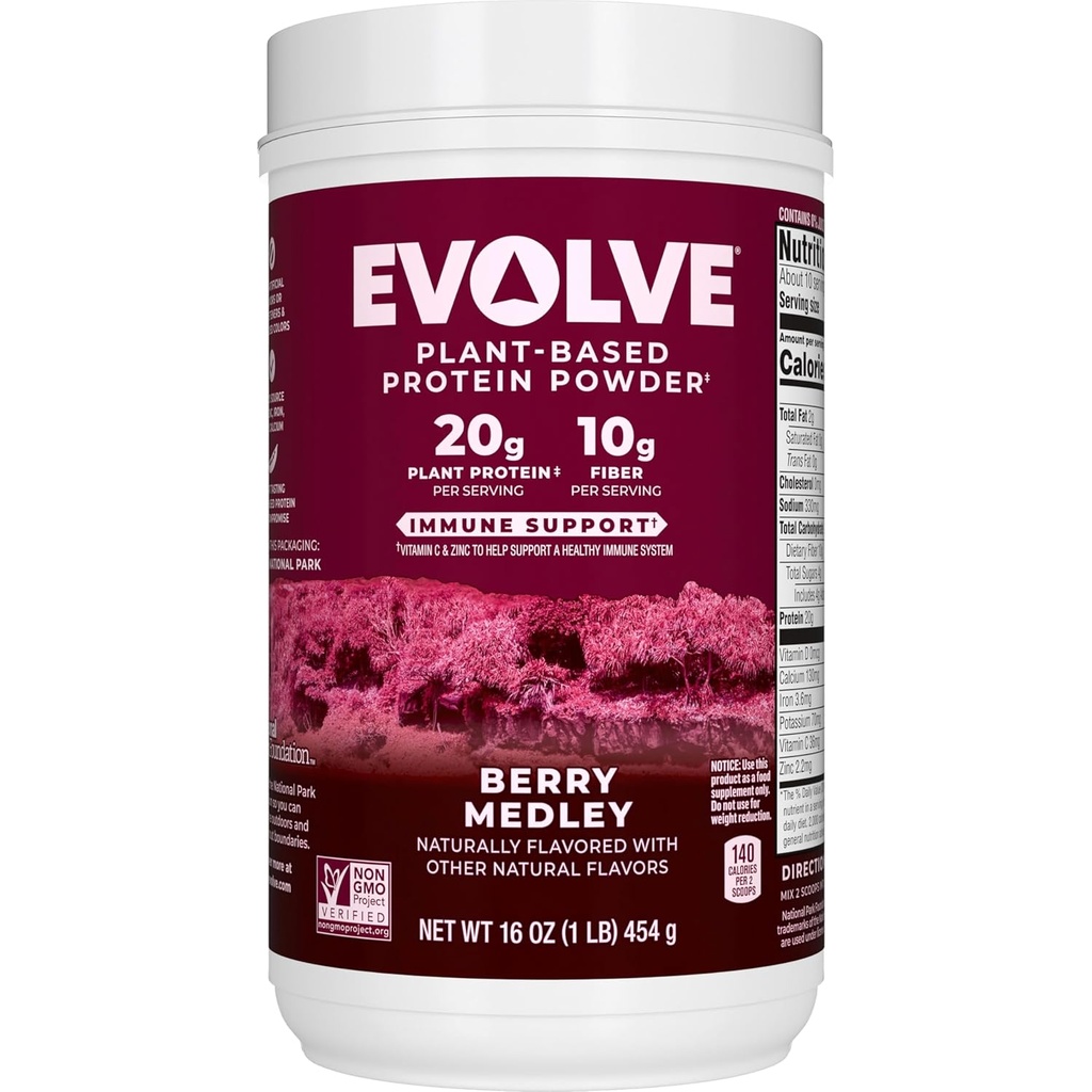 Evolve Proteïnepoeder, Berry Medley, 20g Proteïne, 1 Pond