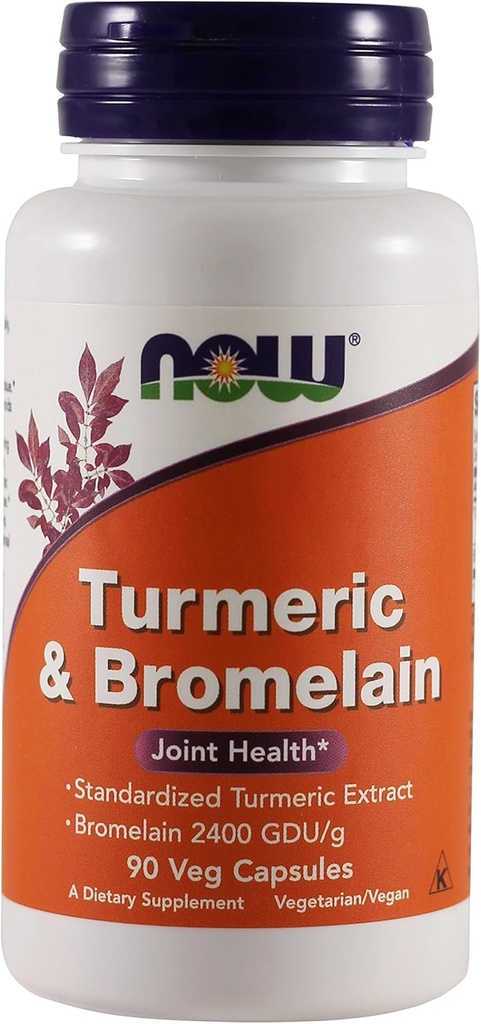 NOW Foods - Kurkuma & Bromelain Joint Health - 90 Vegetarische Capsules