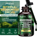 Chlorophylle gouttes liquides – Supplément désodorisant corporel pour les femmes et les hommes – Détox, énergie et soins de la peau – Vegan, non-OGM, 2 Fl Oz