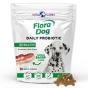 Planète Vital - Probiotiques de chien de Flora, Supplément de Chews de chien avec 20 milliards de cultures et 11 souches, Immune et soutien digestif Probiotiques à mâcher pour chiens, 30 sucettes douces au bacon naturel